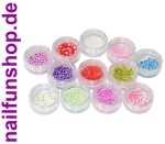 NAILFUN 12 Döschen wunderschöne FIMO Blumen geschnitten