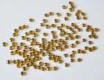 130 Stück Rund Strasssteine kristall gold  Ø 0,5 - 1mm # 1017