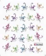 1 Bogen One Stroke Sticker BLE-662 (20 Stück) Nailsticker Nailtattoo Nail-Tattoo