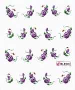 1 Bogen One Stroke Sticker BLE-801 (20 Stück) Nailsticker Nailtatoo Nailtattoo