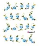 1 Bogen One Stroke Sticker BLE-031 (20 Stück) Nailsticker Nail-Tattos Tattoo