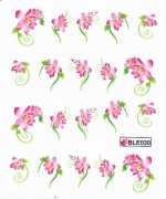 1 Bogen One Stroke Sticker BLE-030 (20 Stück) Nailsticker Nail-Tattoo Nailtattoo