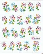 1 Bogen One Stroke Sticker BLE-618 (20 Stück) Nailsticker Nailtattoo Nail-Tattoo