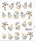 1 Bogen One Stroke Sticker BLE-167 (20 Stück) Nailsticker Tattoo Nail-Tattoos