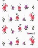 1 Bogen One Stroke Sticker BLE-212 (20 Stück) Nailsticker Nail-Tattoos