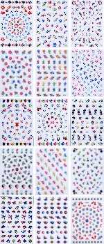 15 Packungen Nail Sticker #701 - über 500 Stück