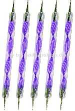 5 Stück NAILFUN Swirltool LILA fein Nailart-Werkzeug mit 2 Spitzen
