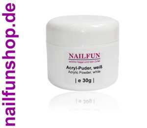 ACRYL-Pulver weiss (white), mischbar, fein,  mit UV-Stabilisator 30g Dose