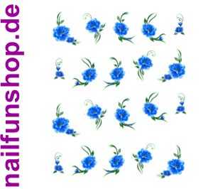 1 Bogen One Stroke Sticker BLE011 (20 Stück) Nailsticker Blumen Nail-Tattoo