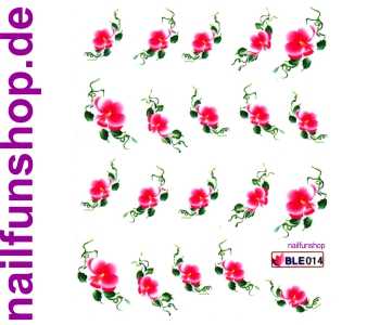 1 Bogen One Stroke Sticker BLE014 (20 Stück) Nailsticker Nailart Nail-Tattoo