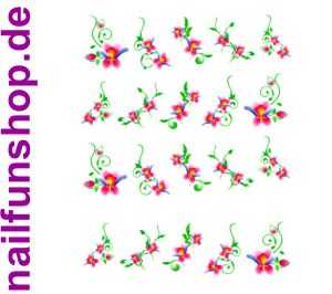 1 Bogen One Stroke Sticker BLE015 (20 Stück) Nailsticker Nailart Nail-Tattoo