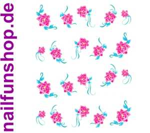 1 Bogen One Stroke Sticker BLE034 (20 Stück) Nailsticker Nailart Nail-Tattoo