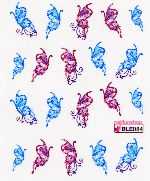 1 Bogen One Stroke Sticker BLE084 (20 Stück) Nailsticker Schmetterling Tattoo