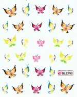 1 Bogen One Stroke Sticker BLE-196 (20 Stück) Nailsticker Nail-Tattoos