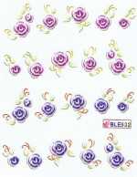 1 Bogen One Stroke Sticker BLE-932 (20 Stück) Nailsticker Nailtattoo Nail-Tattoo