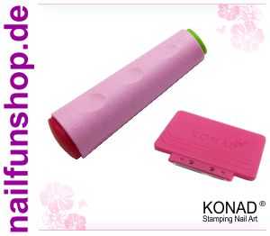 KONAD Doppel-Stempel und XL Scrapper Schaber - Double Side Stamp-Set