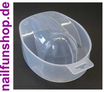 Maniküreschale  transparent ergonomisch geformt Handbad