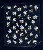 1 Bogen 3D Design Nail Sticker # 412 Nagelsticker
