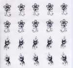 1 Bogen Nail Jewels Strassstein-Sticker # 026