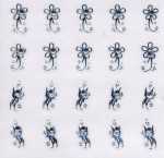 1 Bogen Nail Jewels Strassstein-Sticker # 014