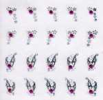 1 Bogen Nail Jewels Strassstein-Sticker # 004