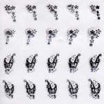 1 Bogen Nail Jewels Strassstein-Sticker # 028