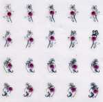 1 Bogen Nail Jewels Strassstein-Sticker # 011