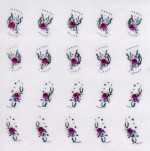 1 Bogen Nail Jewels Strassstein-Sticker # 008