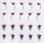 1 Bogen Nail Jewels Strassstein-Sticker # 007