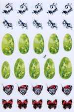 1 Bogen Design Nail Sticker - selbstklebend - # 502