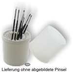 NAILFUN Pinselbox (leer) - Aufbewahrungsbox für Pinsel / weiss