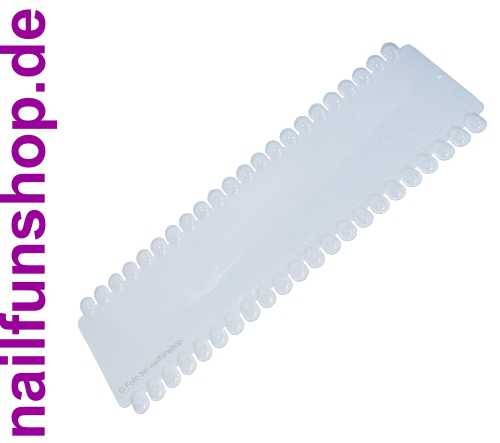 NAILFUN Präsentationsdisplay Farbpalette klar tranparent milchig mit 44 Tips Nägeln