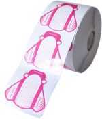 50 selbstklebende Schablonen Butterfly Pink extrabreit
