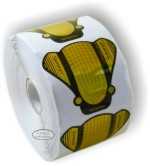 500 selbstklebende Schablonen Butterfly Gold extrabreit