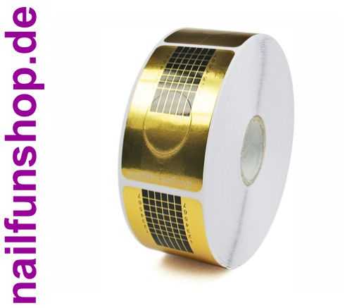 NAILFUN 500 Schablonen für die Nagelmodellage Typ: Square Gold