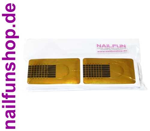 NAILFUN 50 Square Gold Schablonen für die Nagelmodellage Typ: Gold