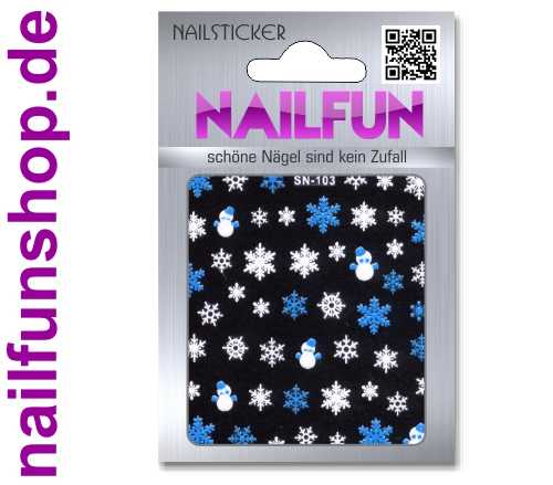  3D Design Nail Sticker SN 103 Christmas Nagelsticker selbstklebend