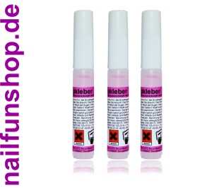 3 Stück NAILFUN Tipkleber - Nagelkleber 2g - extra-strong