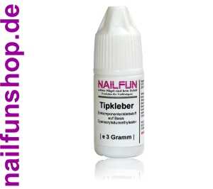 NAILFUN Profi-Tipkleber, Nagelkleber 3g - transparent und dünnviskos