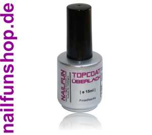 NAILFUN TOP-COAT Finish-Versiegler Überlack 15ml in der Pinselflasche