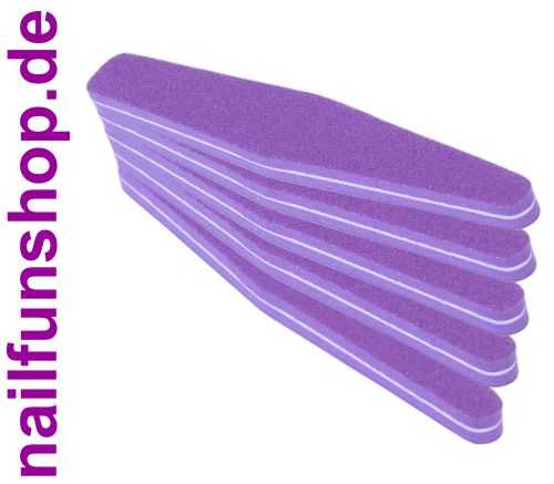 5 Stück Buffer-Feile SUPERFLEX Feile Trapez lila Körnung 120/120 beidseitig mittel