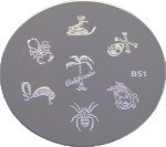 Nailart Stamping Schablone B51 Stempelschablone Metall