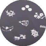 Nailart Stamping Schablone B60 Stempelschablone Metall