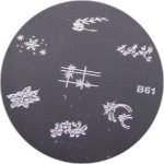 Nailart Stamping Schablone B61 Stempelschablone Metall