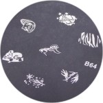 Nailart Stamping Schablone B64 Stempelschablone Metall