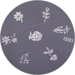 Nailart Stamping Schablone B80 Stempelschablone Metall