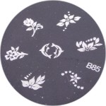 Nailart Stamping Schablone B85 Stempelschablone Metall