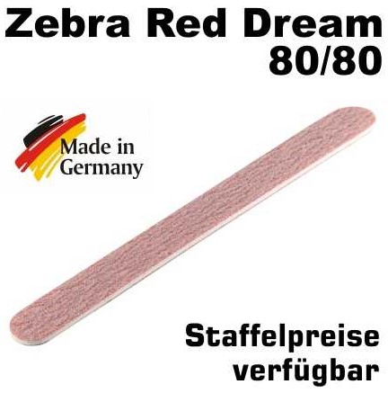 HQ Highspeed Zebrafeile Red Dream 80/80 gerade grobe Körnung