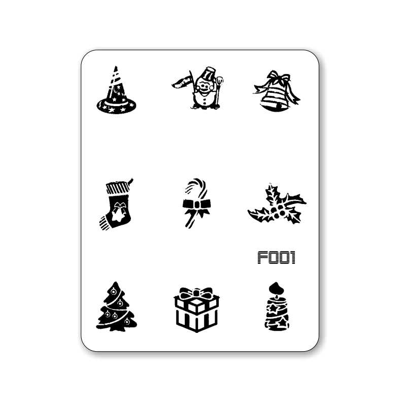 Stamping Schablone XMAS F001 - Weihnachten Christmas