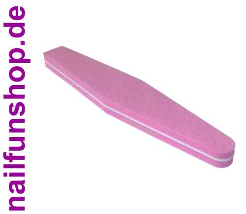 Buffer-Feile SUPERFLEX Trapez rosa / pink Körnung 100/180 fein-grob
